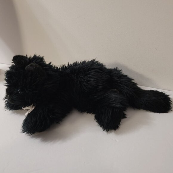 VTG Aurora Flopsies Black Cat Plush “INKY” Blue Eyes Bell 10” Floppy Kitty HTF - Picture 3 of 8